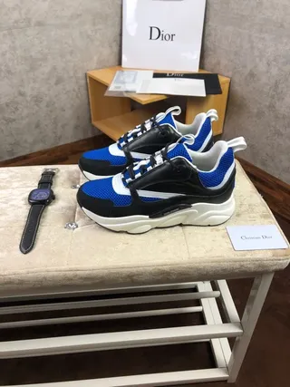 Dior B27 Blue Black White Chunky Sneakers 7