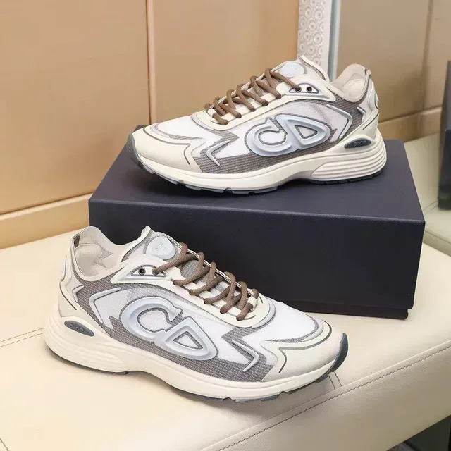 Dior B27 Monogram Overlay White Gray Lifestyle Sneakers 6
