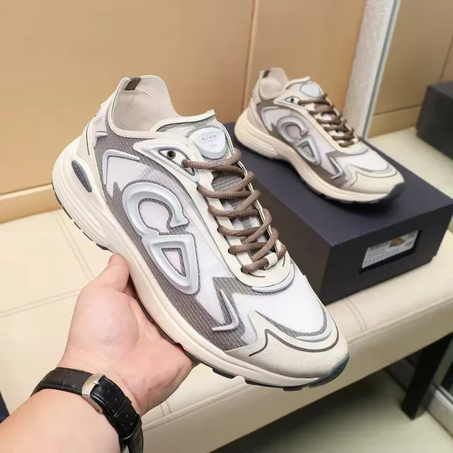 Dior B27 Monogram Overlay White Gray Lifestyle Sneakers 7