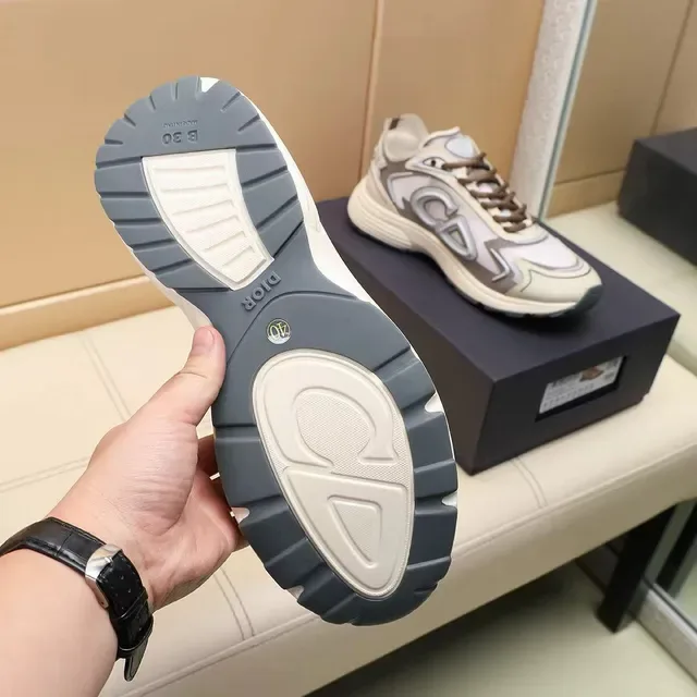 Dior B27 Monogram Overlay White Gray Lifestyle Sneakers 8