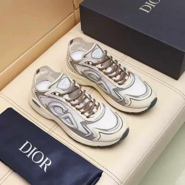 Dior B27 Monogram Overlay White Gray Lifestyle Sneakers 9