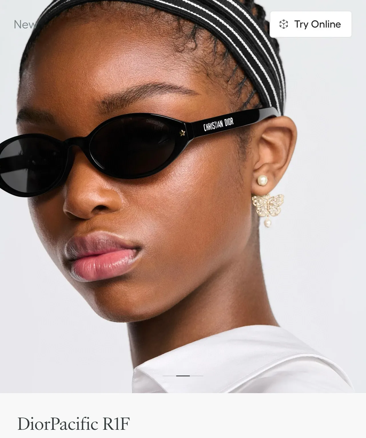 Dior B27 Narrow Oval Black Sunglasses 3
