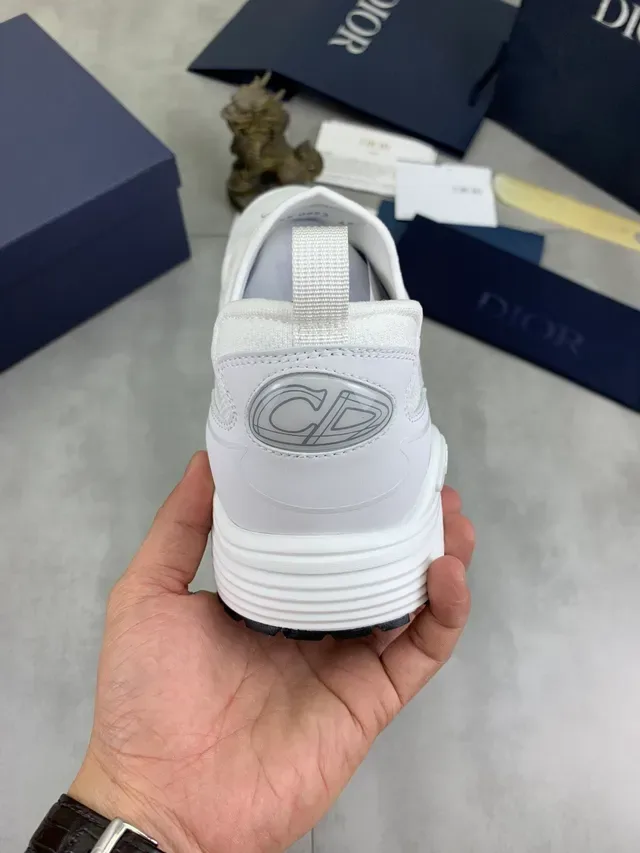 Dior B30 Baskets Lifestyle en Maille Blanche à Enfiler 3