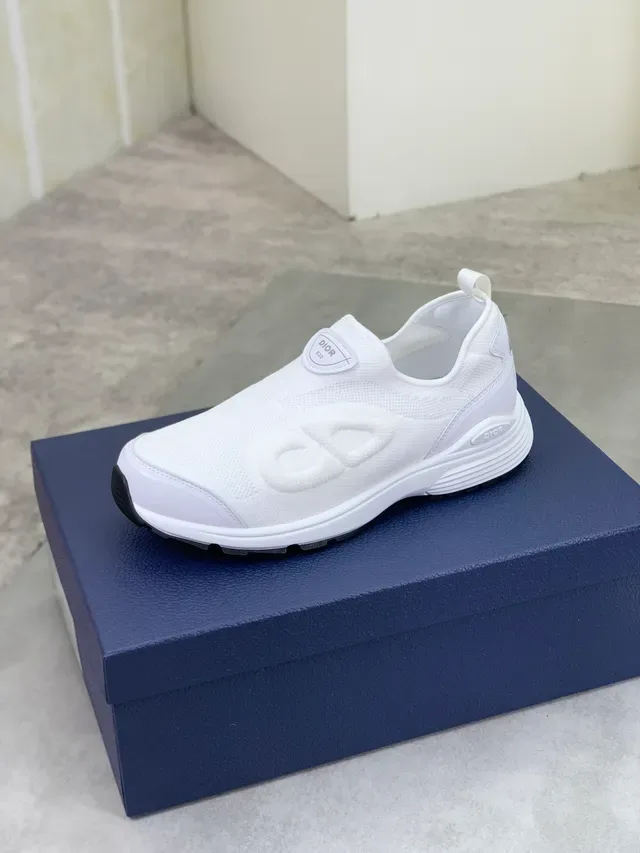 Dior B30 Baskets Lifestyle en Maille Blanche à Enfiler 4