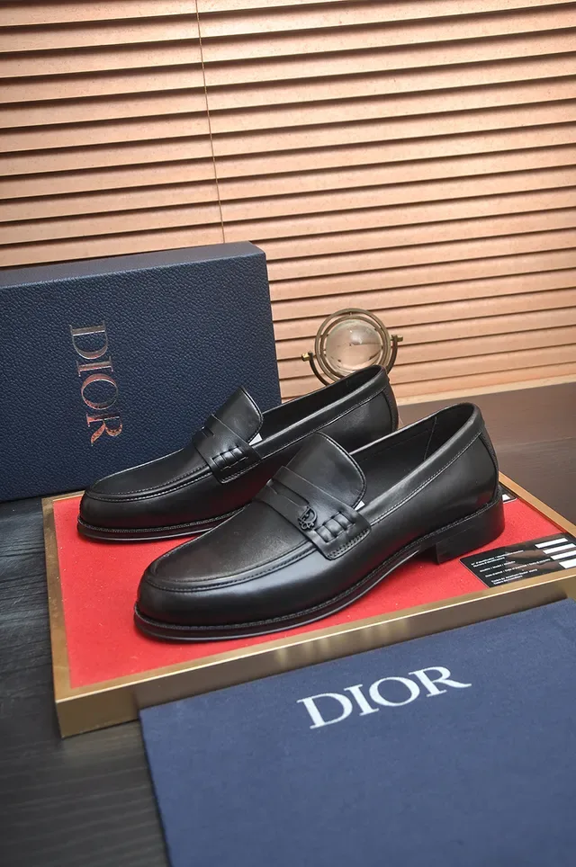 Dior Black Leather Penny Loafer 4