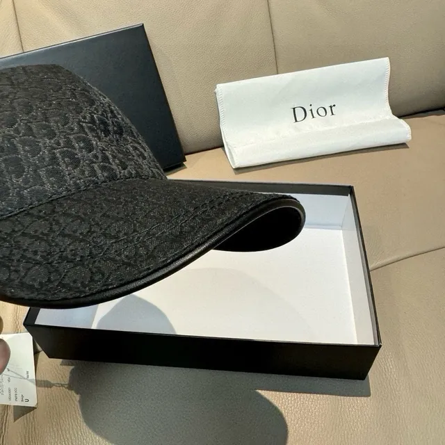 Dior Black Silver Oblique Monogram Jacquard Structured Six-Panel Baseball Cap 5