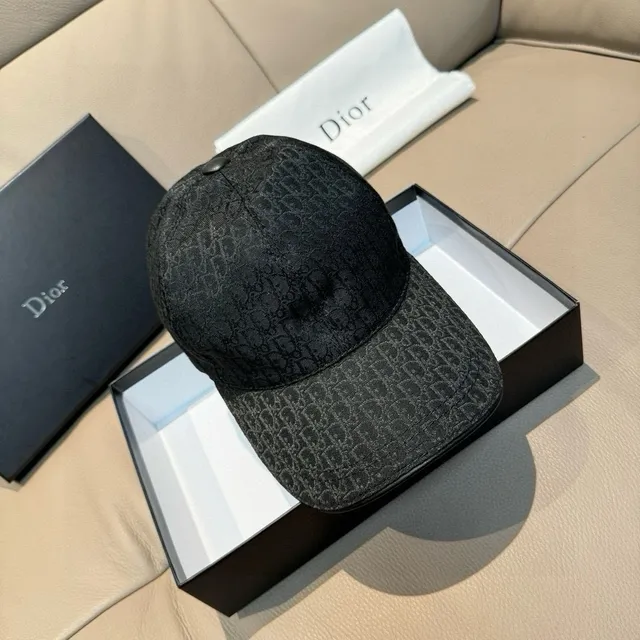 Dior Black Silver Oblique Monogram Jacquard Structured Six-Panel Baseball Cap 9