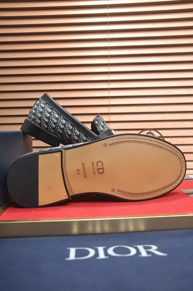 Dior Black White Monogrammed Fabric Upper Double Monk Strap Loafer 3