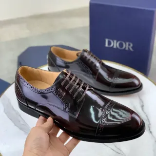 Dior Burgundy Black Cap-Toe Brogue