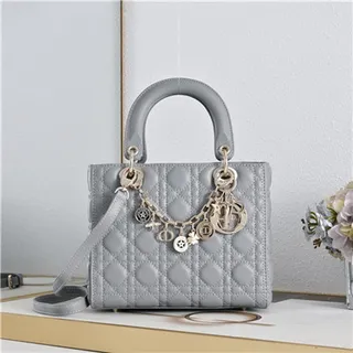 Dior Bordeaux Or Matelassé Cannage Cuir Charme Chaîne Embellissement Sac Tote 19