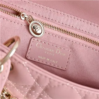 Dior Bordeaux Or Matelassé Cannage Cuir Charme Chaîne Embellissement Sac Tote 21