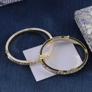 Dior Bracelets en Émail et Cristal à Charnière