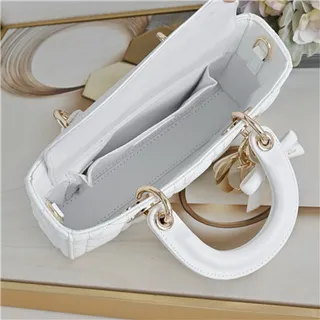 Dior Lady Dior Bourgogne Matelassé Cannage Anses Supérieures Cabas 3