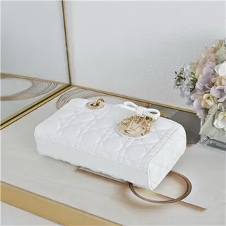 Dior Lady Dior Bourgogne Matelassé Cannage Anses Supérieures Cabas 5