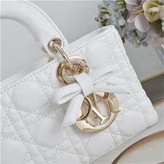 Dior Lady Dior Bourgogne Matelassé Cannage Anses Supérieures Cabas 9
