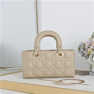 Dior Lady Dior Bourgogne Matelassé Cannage Anses Supérieures Cabas 16