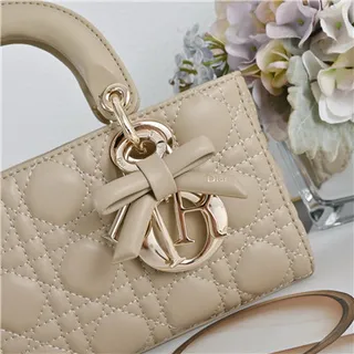 Dior Lady Dior Bourgogne Matelassé Cannage Anses Supérieures Cabas 18