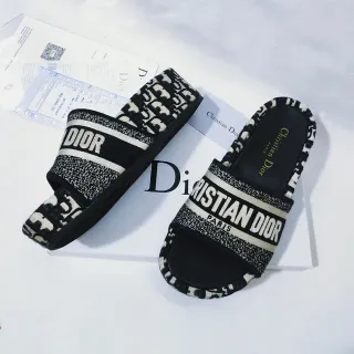 Dior Oblique Monogram Slide Slippers