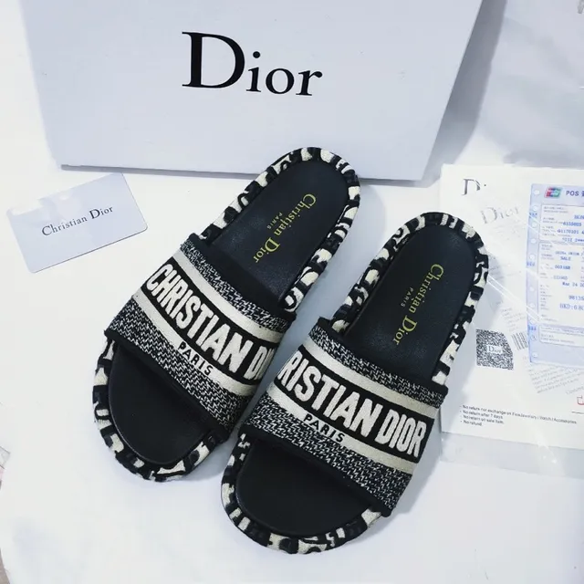 Dior Oblique Monogram Slide Slippers 4