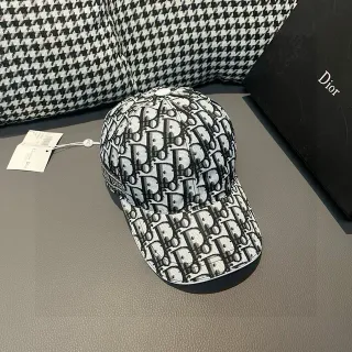 Dior Oblique Monogram White and Black Baseball Cap