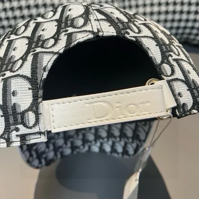 Dior Oblique Monogram White and Black Baseball Cap 3