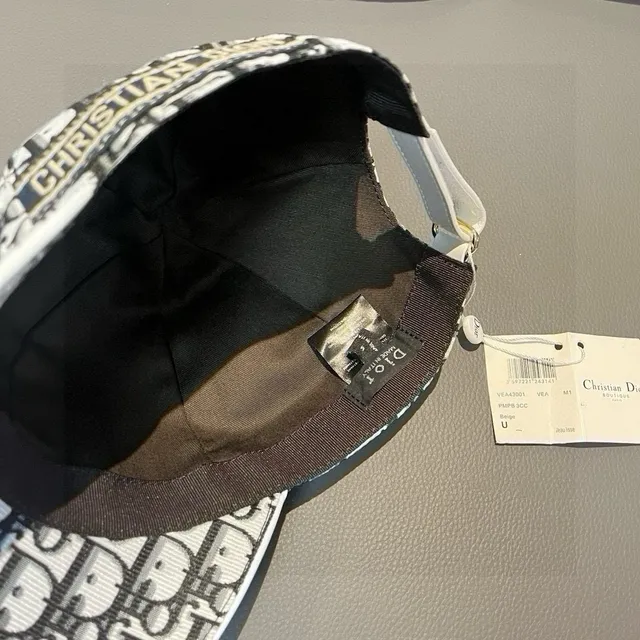Dior Oblique Monogram White and Black Baseball Cap 4
