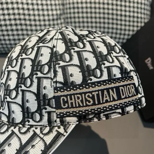 Dior Oblique Monogram White and Black Baseball Cap 5