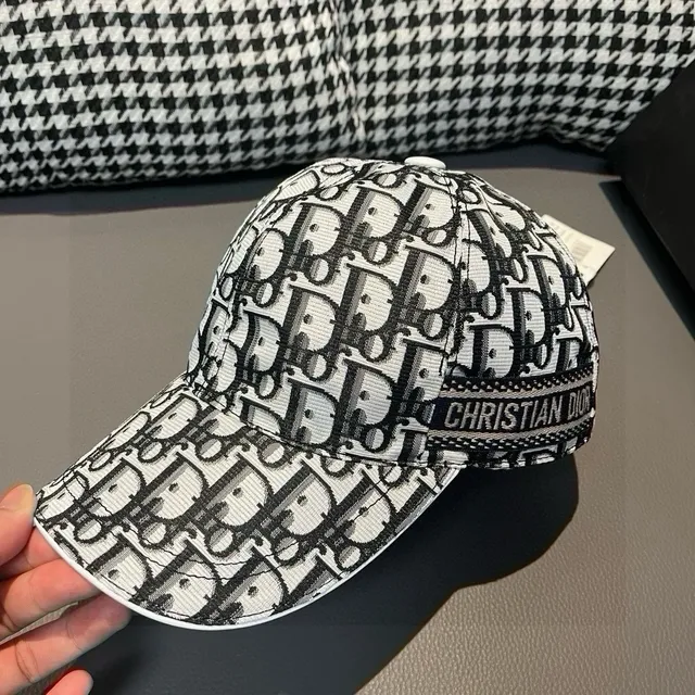 Dior Oblique Monogram White and Black Baseball Cap 7