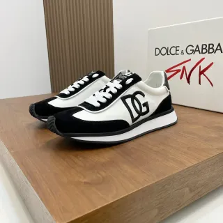 Dolce & Gabbana Black and White DG Monogram Lifestyle Sneakers