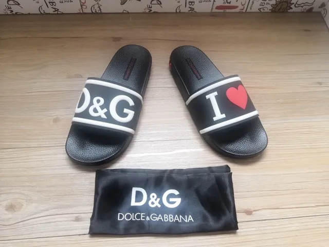 Dolce & Gabbana I Love D&G chaussons noirs à glisser 2