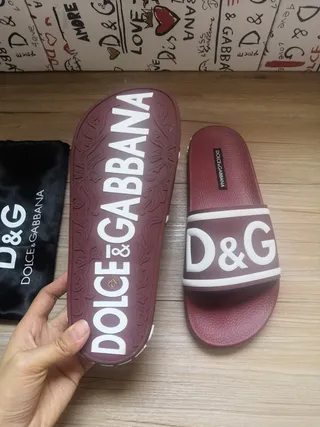 Dolce & Gabbana I Love D&G bordeaux Logo chausson 6