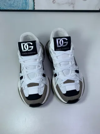 Dolce & Gabbana NS1 White Black Sole Multi-Panel Construction Chunky Sneakers 3