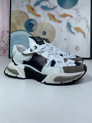 Dolce & Gabbana NS1 White Black Sole Multi-Panel Construction Chunky Sneakers 6