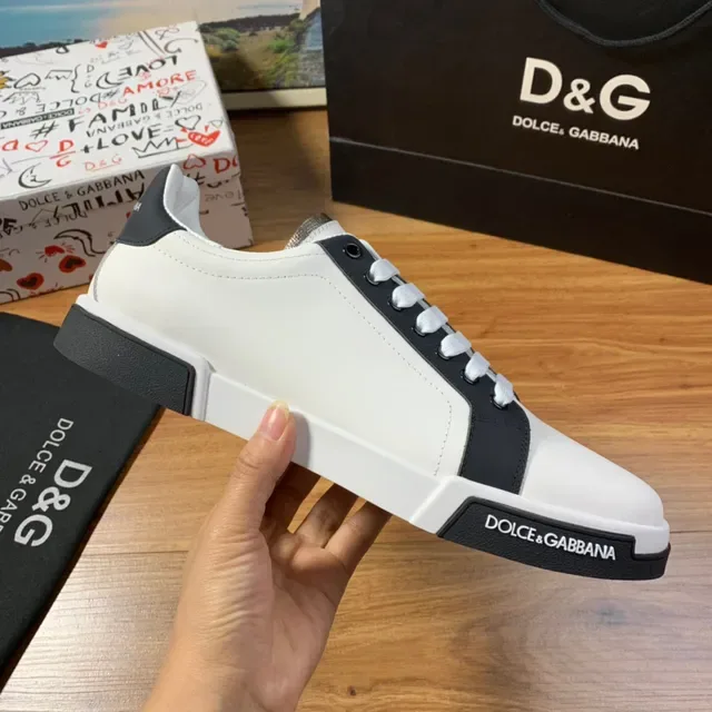 Dolce & Gabbana Portofino Sneakers lifestyle branco e preto 4