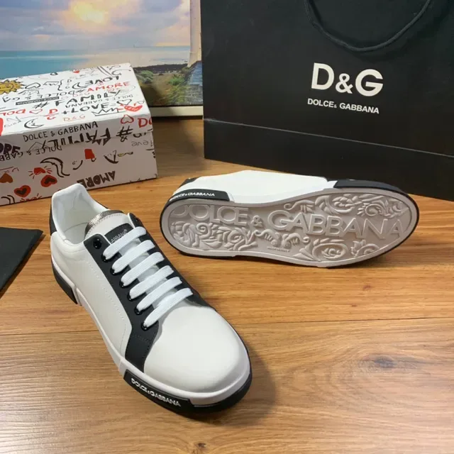 Dolce & Gabbana Portofino Sneakers lifestyle branco e preto 7