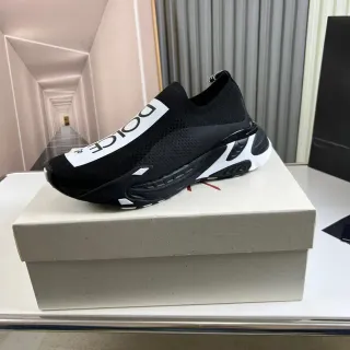 Dolce & Gabbana Speed Trainer Black and White Lifestyle Sneakers
