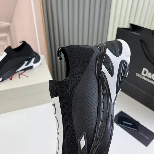Dolce & Gabbana Speed Trainer tênis lifestyle pretos e brancos 3