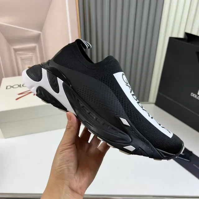 Dolce & Gabbana Speed Trainer tênis lifestyle pretos e brancos 4