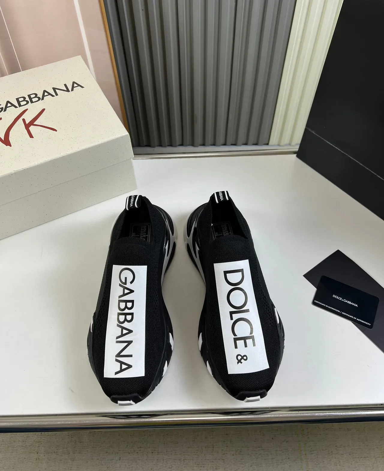 Dolce & Gabbana Speed Trainer tênis lifestyle pretos e brancos 5