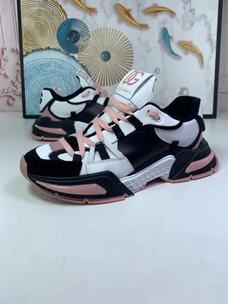 Dolce & Gabbana White Black Multi-Layered Upper Honeycomb Mesh Panel Chunky Sneakers 8