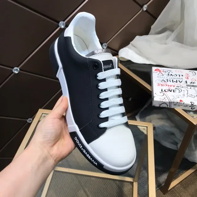 Dolce & Gabbana Black and White Two-Tone Lifestyle Sneakers 2