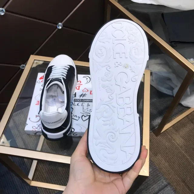 Dolce & Gabbana Black and White Two-Tone Lifestyle Sneakers 5
