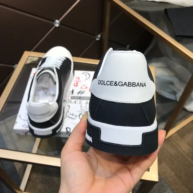 Dolce & Gabbana Black and White Two-Tone Lifestyle Sneakers 6