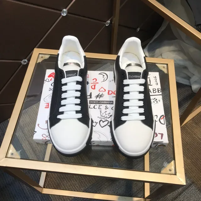 Dolce & Gabbana Black and White Two-Tone Lifestyle Sneakers 7