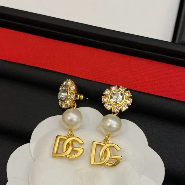 Dolce & Gabbana DG Pearl Crystal Drop Earrings 2