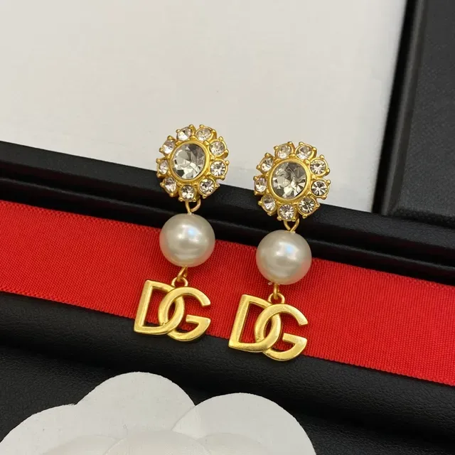 Dolce & Gabbana DG Pearl Crystal Drop Earrings 3