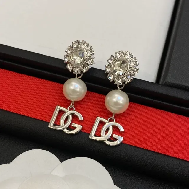 Dolce & Gabbana DG Pearl Crystal Drop Earrings 5