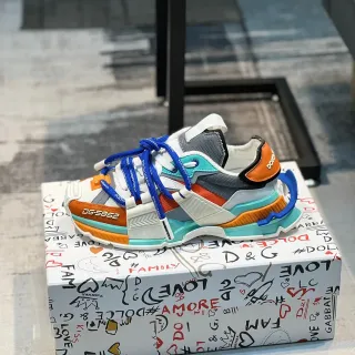 Dolce & Gabbana Multicolor Multi-Layered Sole Mixed-Material Upper Chunky Sneakers