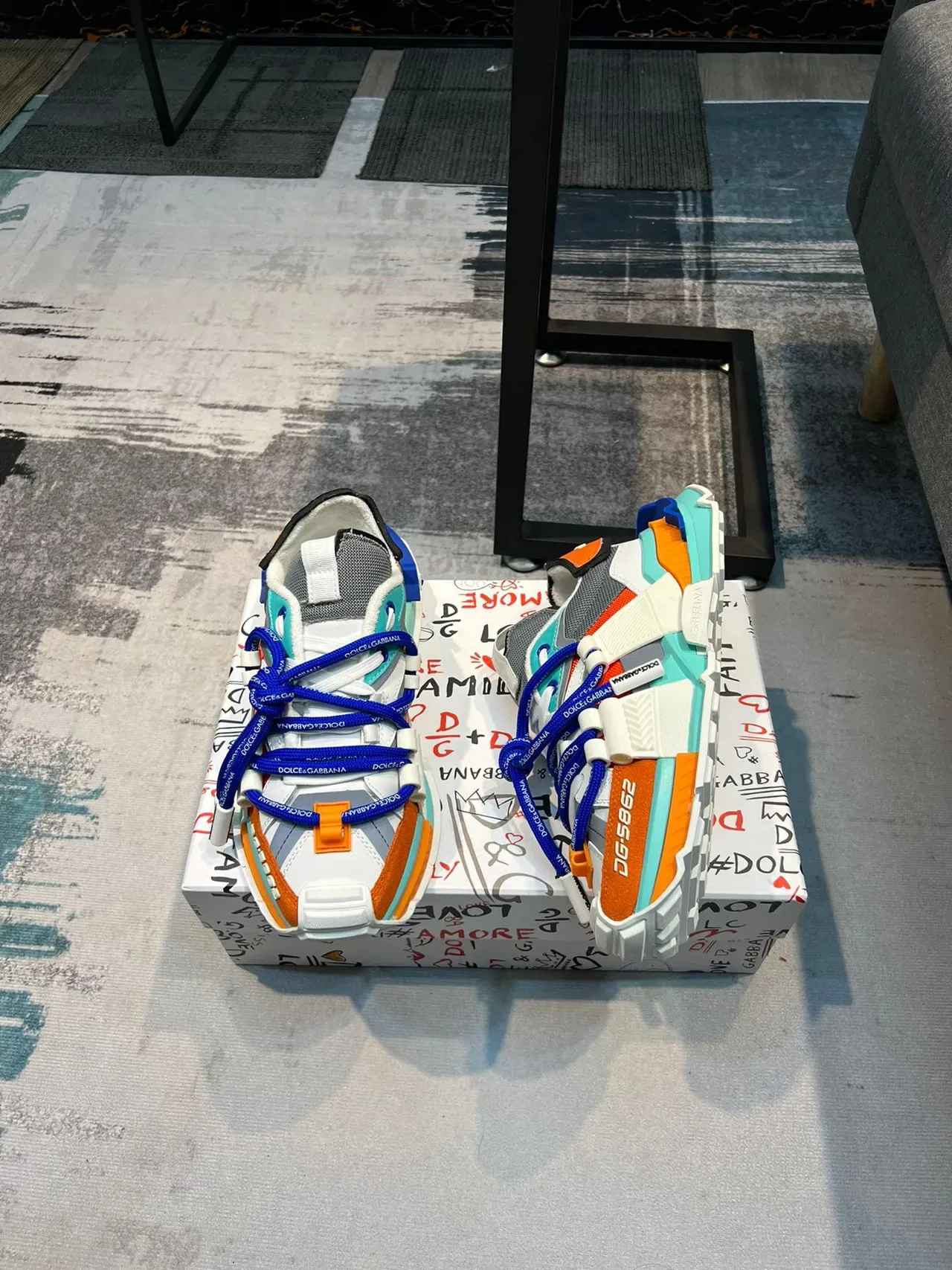 Dolce & Gabbana Multicolor Multi-Layered Sole Mixed-Material Upper Chunky Sneakers 4