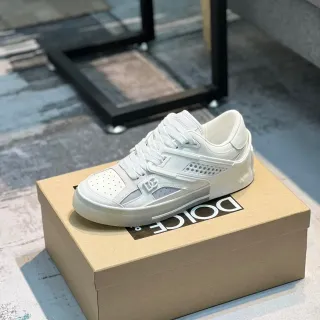 Dolce & Gabbana NS1 White Layered Mesh and Leather Lifestyle Sneaker